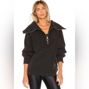 Varley Black Zip-Up Sweatshirt